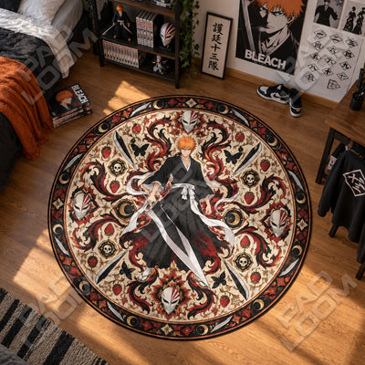 Ichigo Hollow Round Rug - Bleach Chair Mat