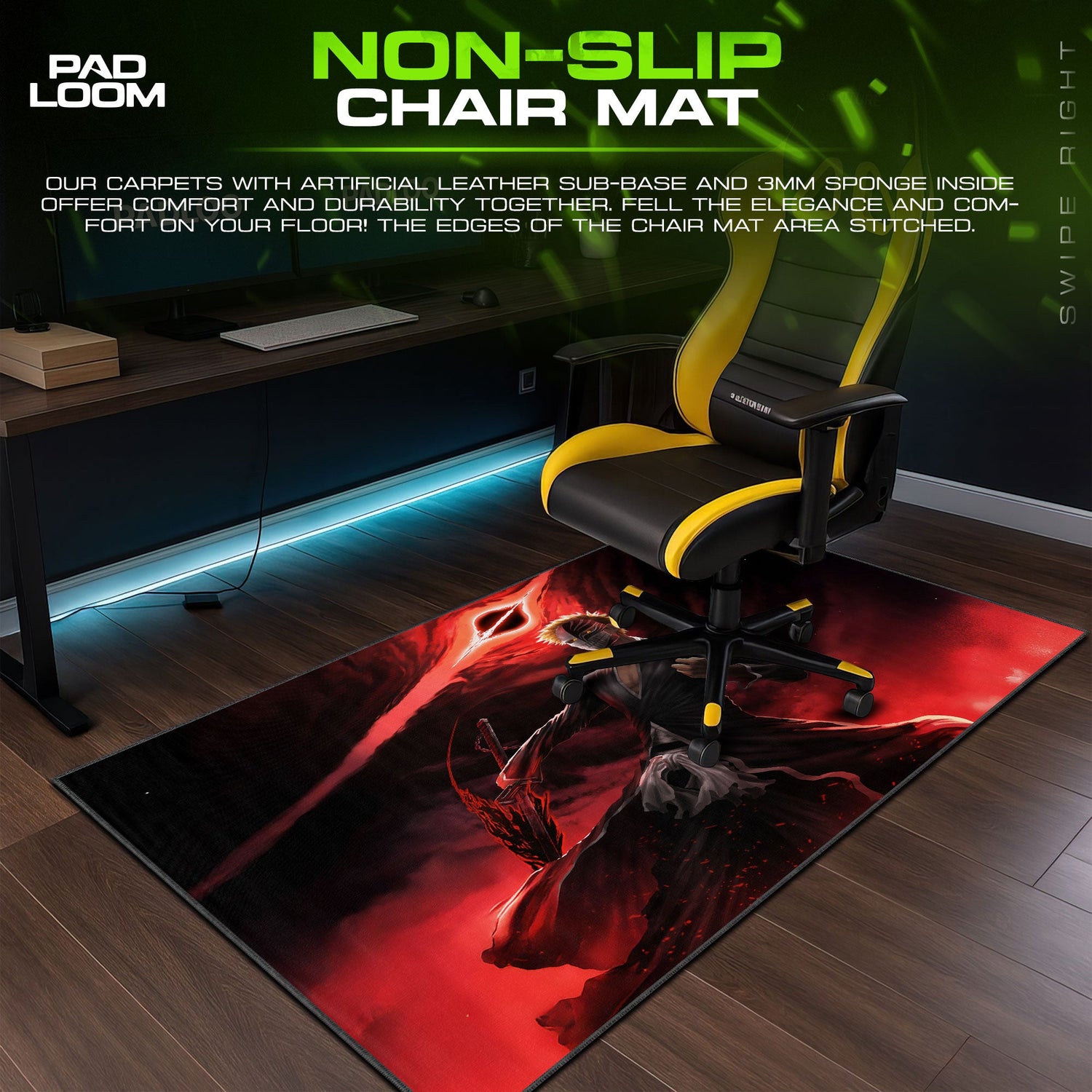 Ichigo Mouse Pad - Eclipse Fury Anime Desk Mat Padloom