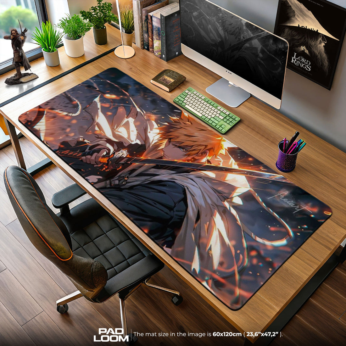 Ichigo Mouse Pad - Flame Rebirth Anime Desk Mat Padloom