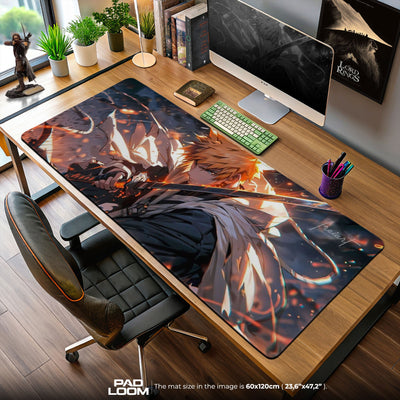 Ichigo Mouse Pad - Flame Rebirth Anime Desk Mat