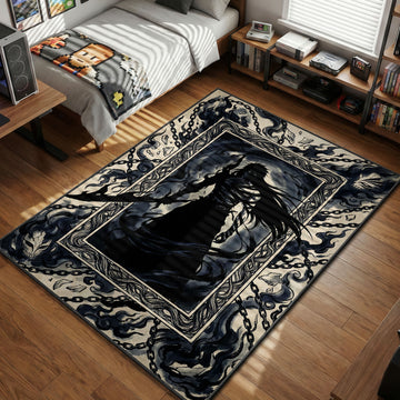 Ichigo Mugetsu Ink Wash Rug - Bleach Chair Mat
