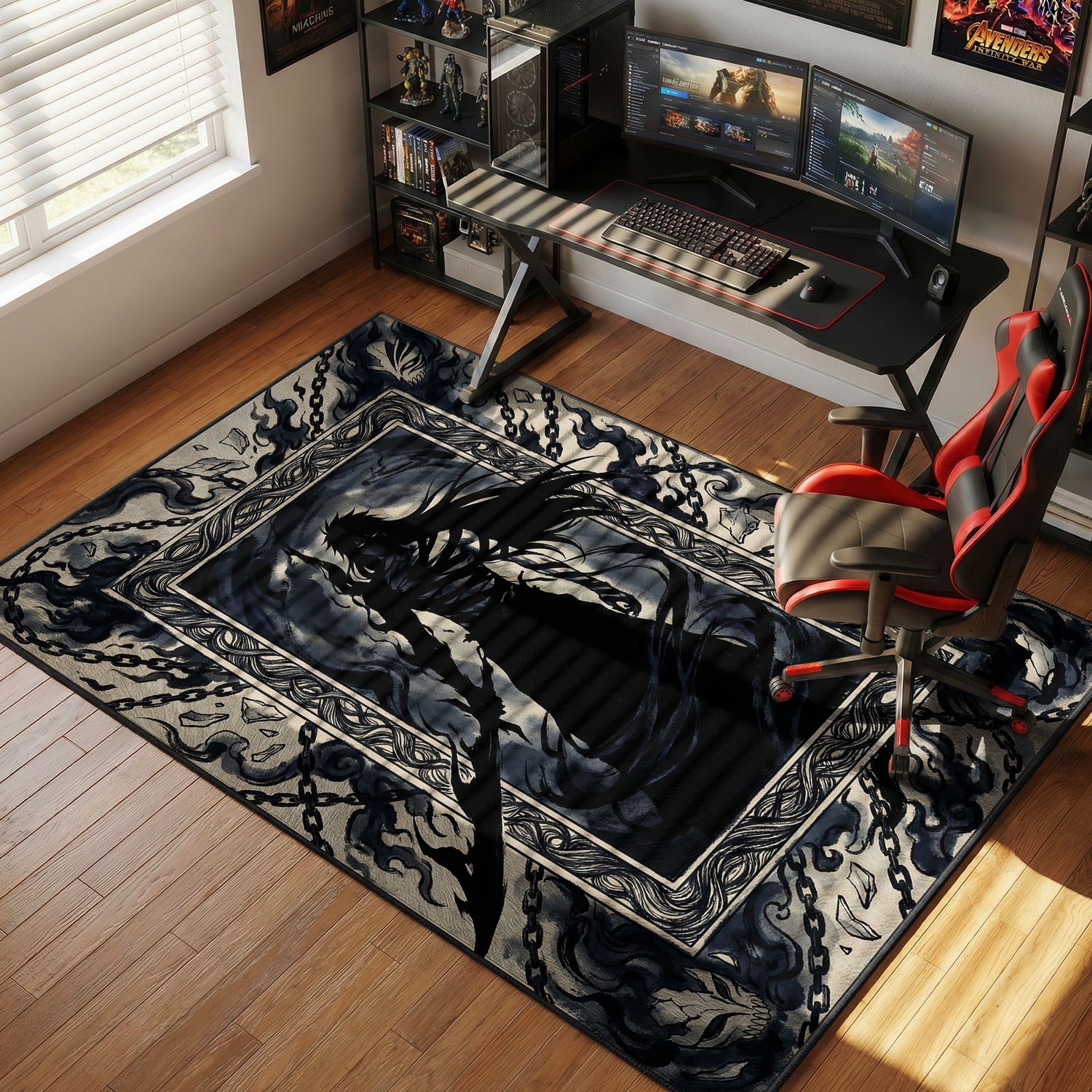 Ichigo Mugetsu Ink Wash Bleach Chair rug — main product view