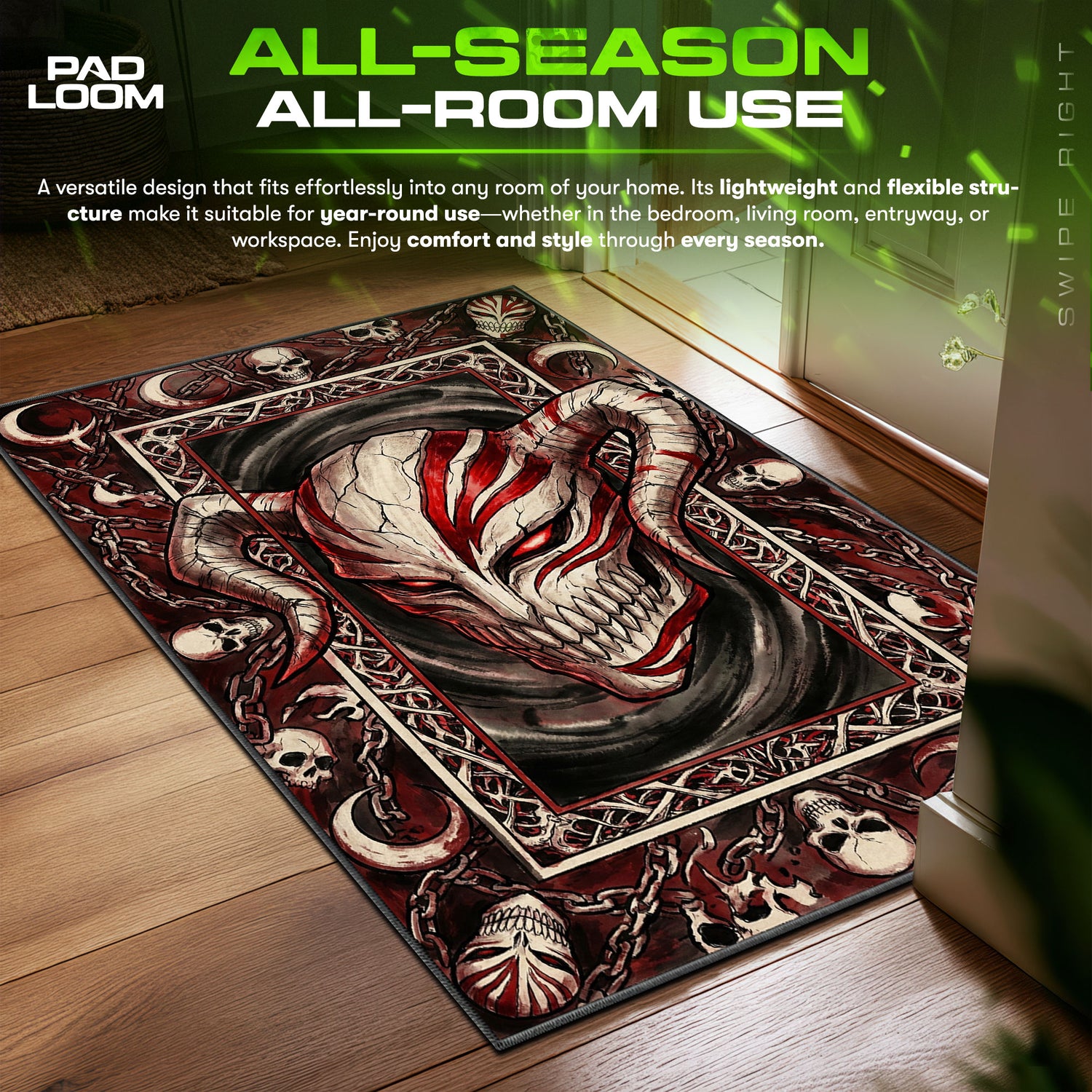 Ichigo Vasto Lorde Hollow Mask Rug - Bleach Chair Mat