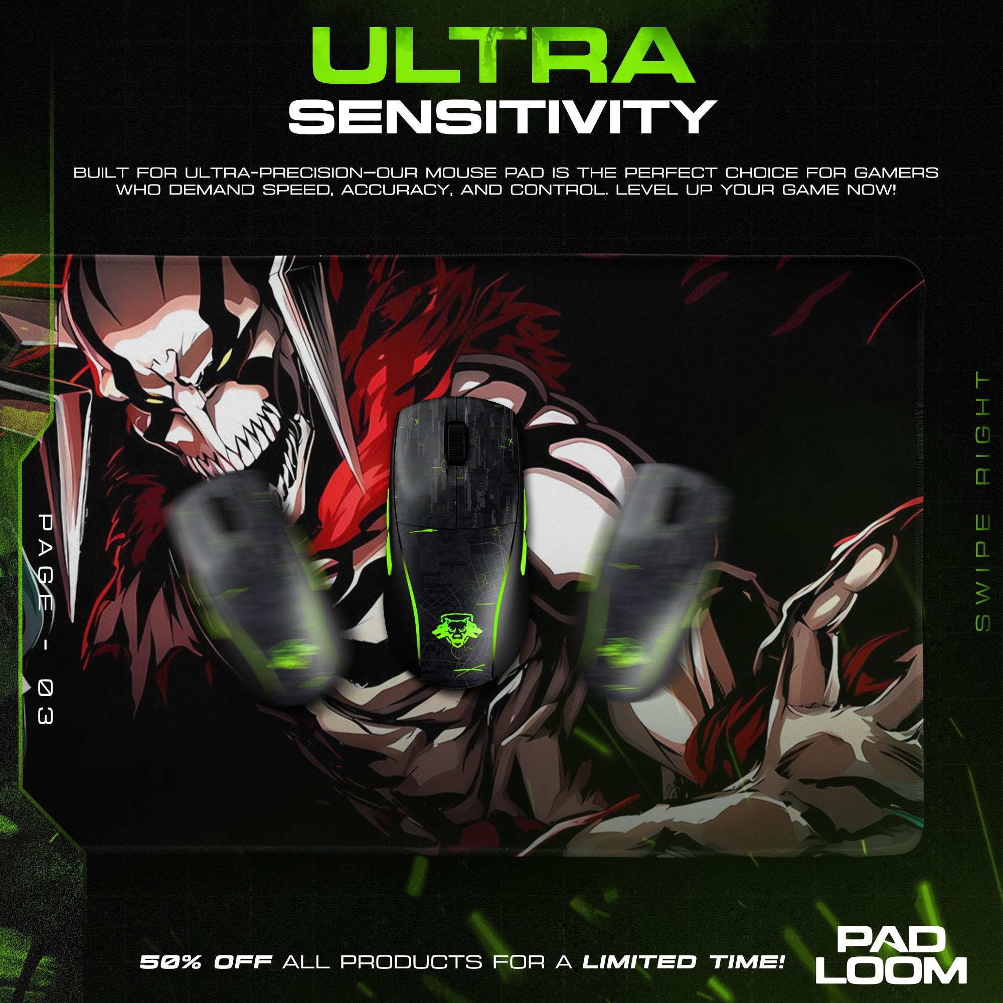 Ichigo vs Ulquiorra Mouse Pad - Hollow Clash Anime Desk Mat Padloom