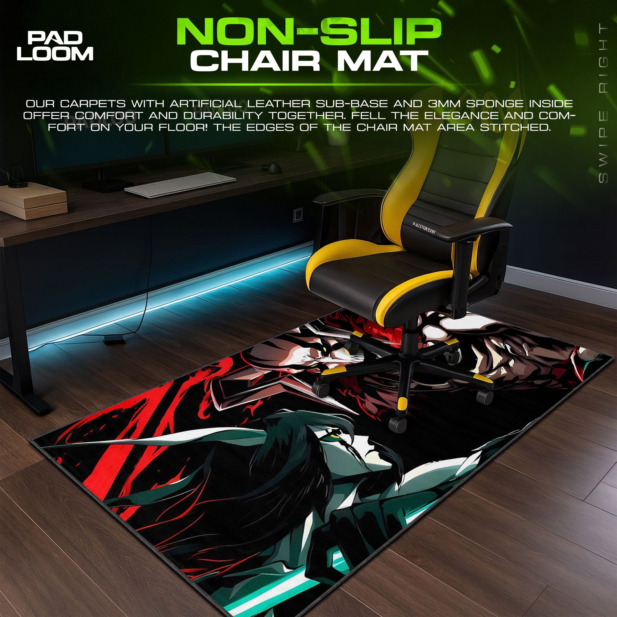 Ichigo vs Ulquiorra Mouse Pad - Hollow Clash Anime Desk Mat Padloom