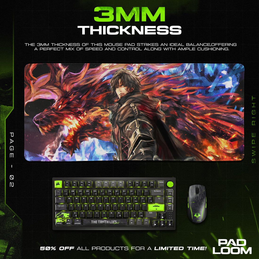 Ifrit Awakening Mouse Pad, Final Fantasy XVI Gaming Mouse Pad