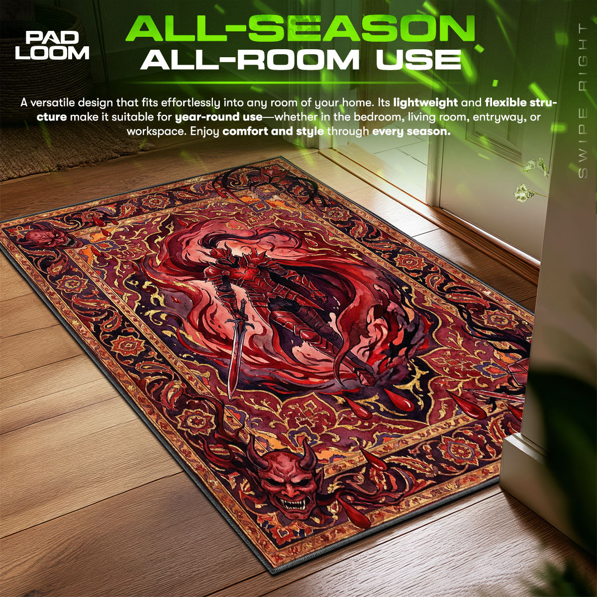 Igris Blutroter Ritter Teppich - Solo Leveling Stuhlmatte