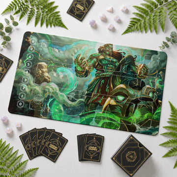Illaoi Verdant Riftbound TCG playmat – zone-free full-art League of Legends game mat