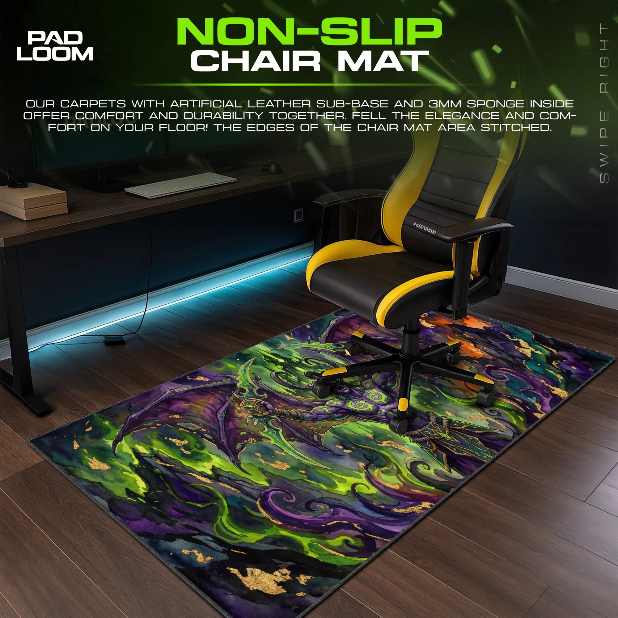 Illidan Fel Ascend Mouse Pad - Warcraft Desk Mat