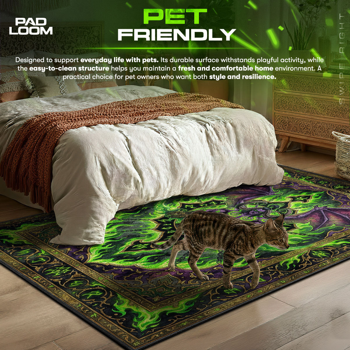 Illidan Stormrage Fel Rug - World of Warcraft Chair Mat