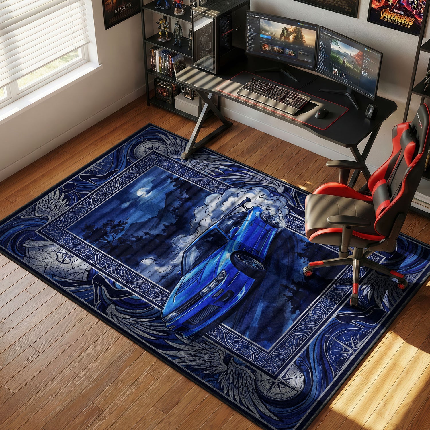 Impact Blue SilEighty Drift Rug - Initial D Chair Mat