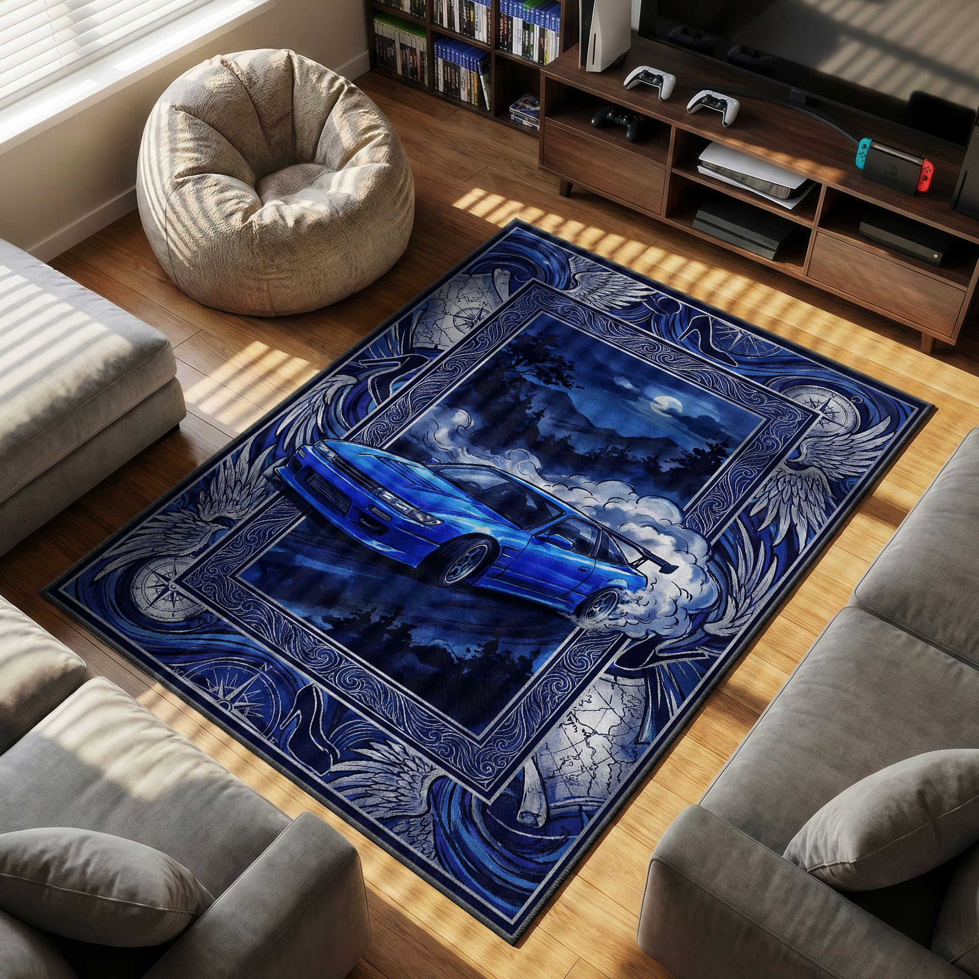 Impact Blue SilEighty Drift Rug - Initial D Chair Mat