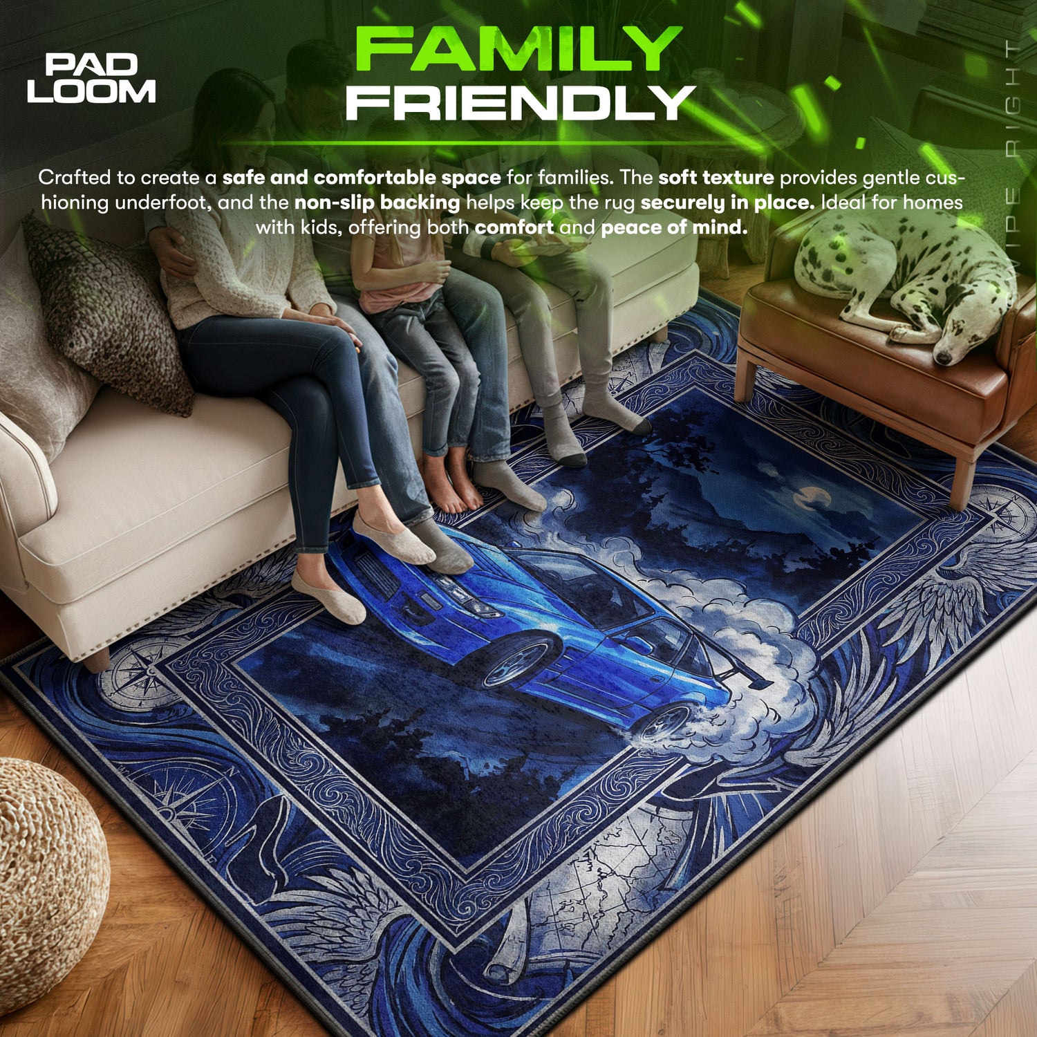 Impact Blue SilEighty Drift Rug - Initial D Chair Mat