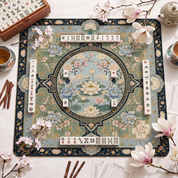Imperial Crane Lotus Mahjong Mat – neoprene mah jongg table mat