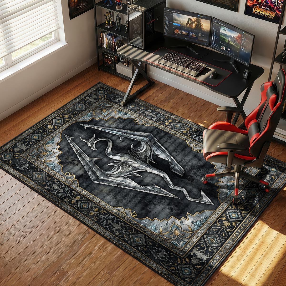 Imperial Dragon Crest Rug - Skyrim Chair Mat