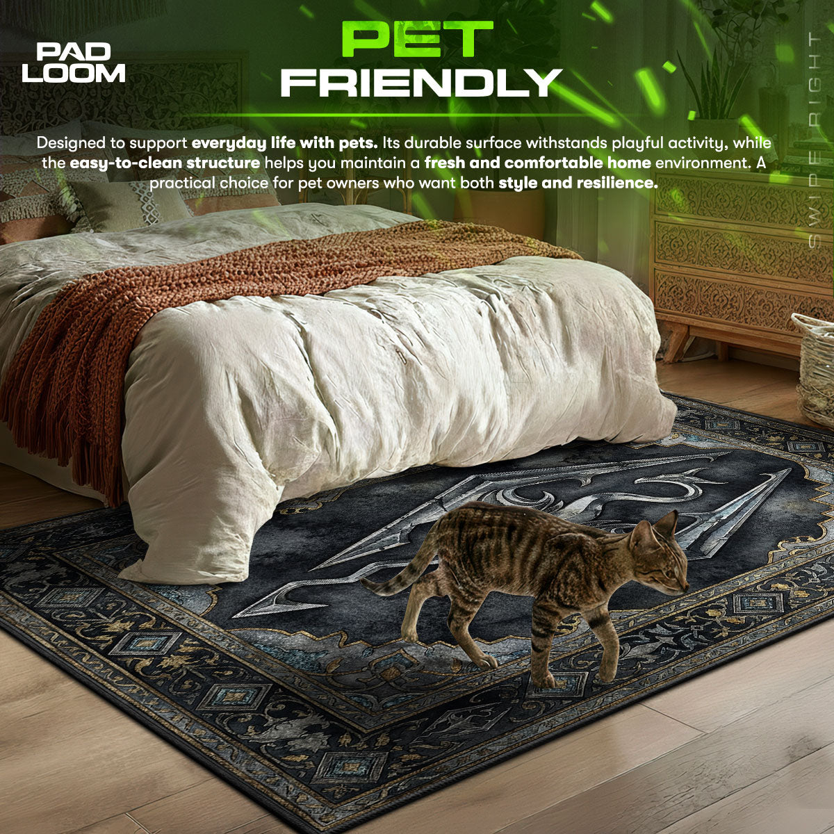 Imperial Dragon Crest Rug - Skyrim Chair Mat