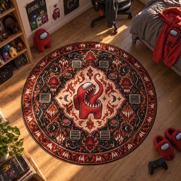 Impostor Roaring Round Rug - Among Us Chair Mat