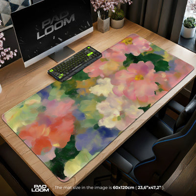 Impressionistische Blüte Mauspad - Florale Schreibtischunterlage