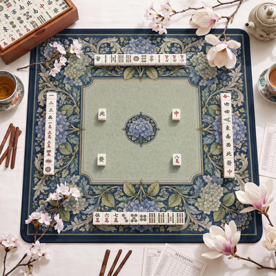 Indigo Hydrangea Morris Mahjong-Matte - Mahjong-Matte