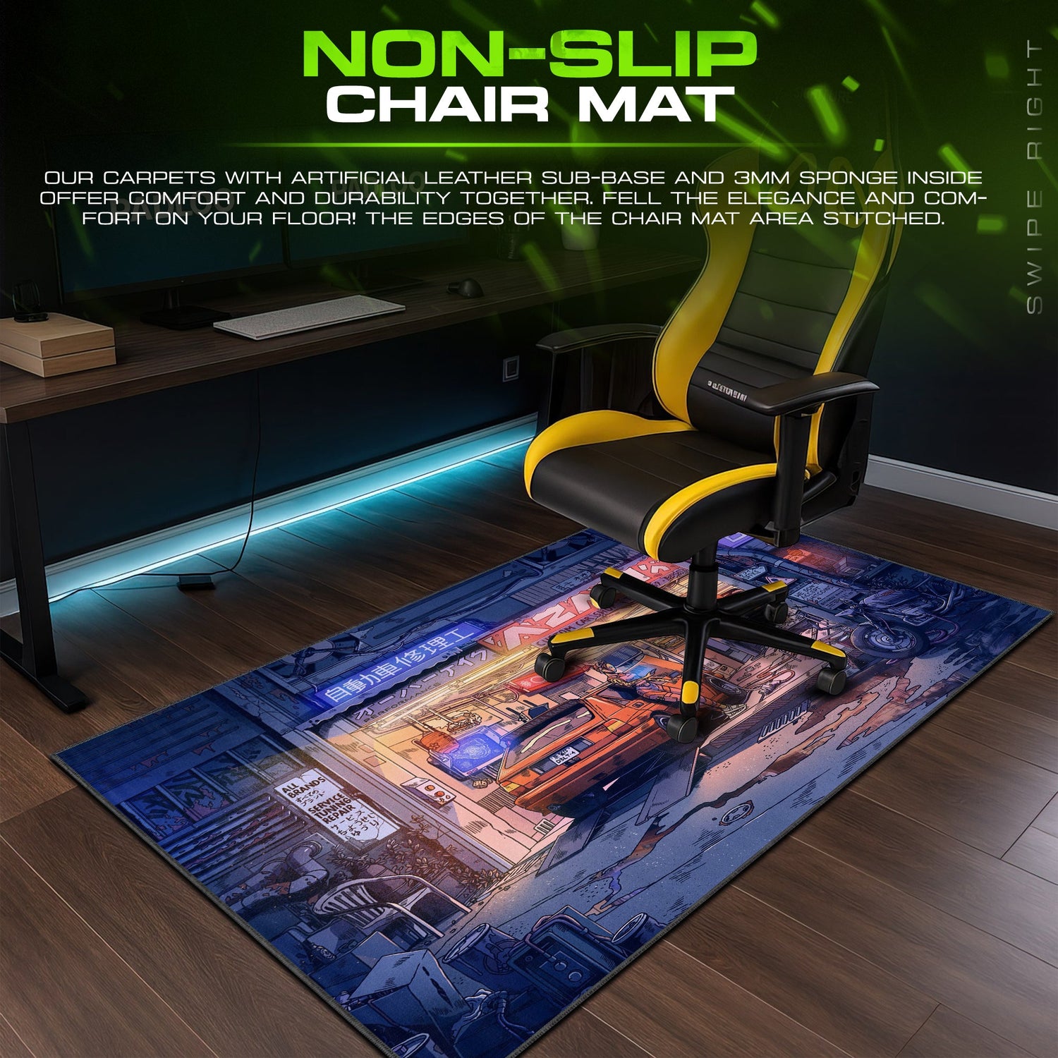 Initial D Akina Auto Garage Mouse Pad – Anime Desk Mat Padloom