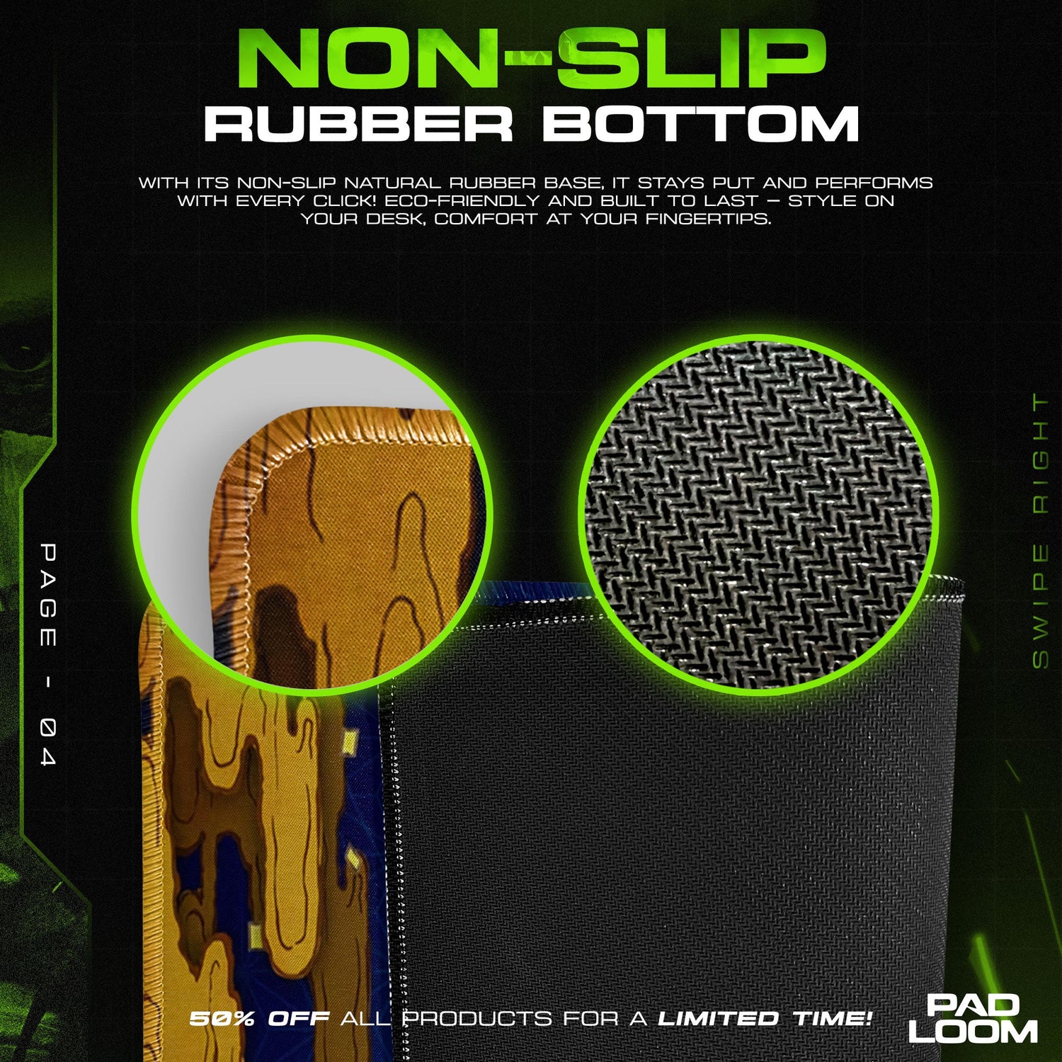 Inosuke Dual Fang Strike Mouse Pad, Demon Slayer Gaming Desk Mat Padloom