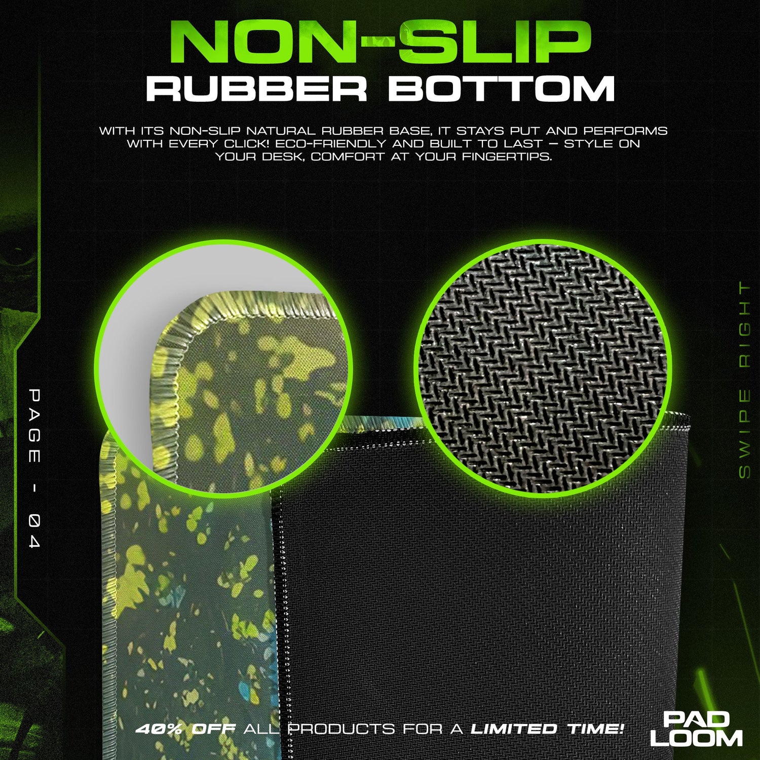 Inosuke Forest Standoff Mouse Pad, Demon Slayer Gaming Desk Mat Padloom