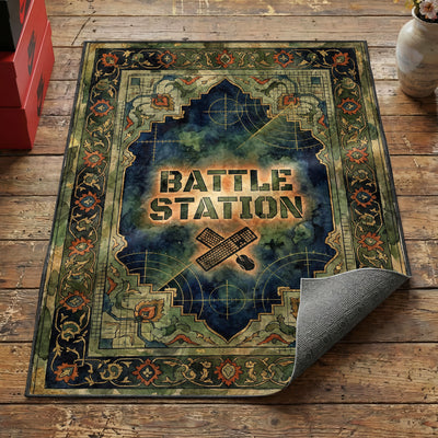 Insert Coin Neon Rug — Retro Arcade Gaming Area Rug