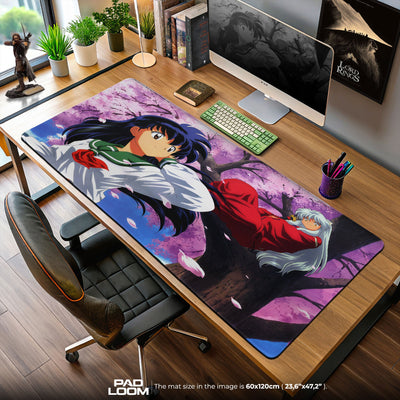 Inuyasha Cherry Blossom Mouse Pad, Anime Desk Mat