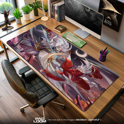 Inuyasha Moonlit Duel Mouse Pad, Anime Desk Mat