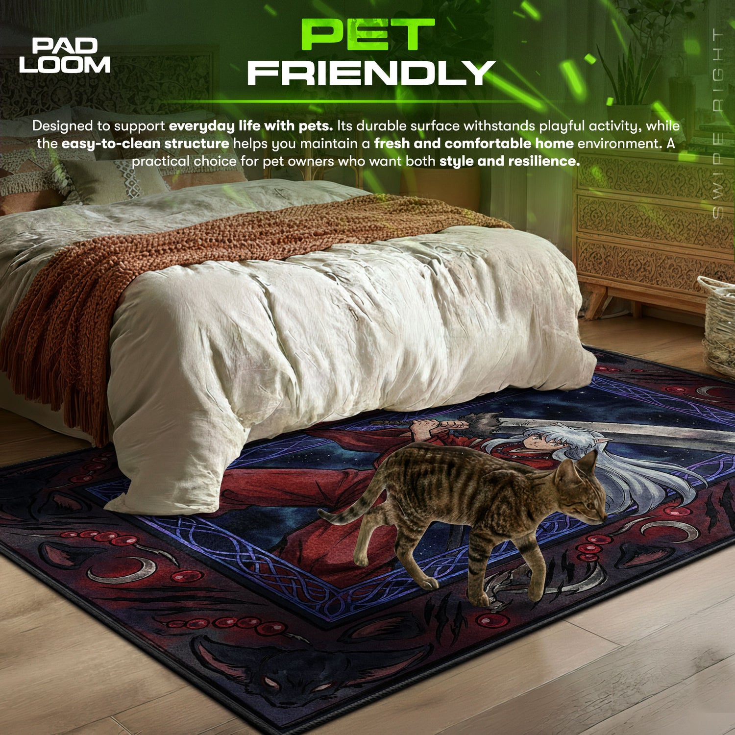 Inuyasha Tessaiga Legend Rug - Inuyasha Chair Mat