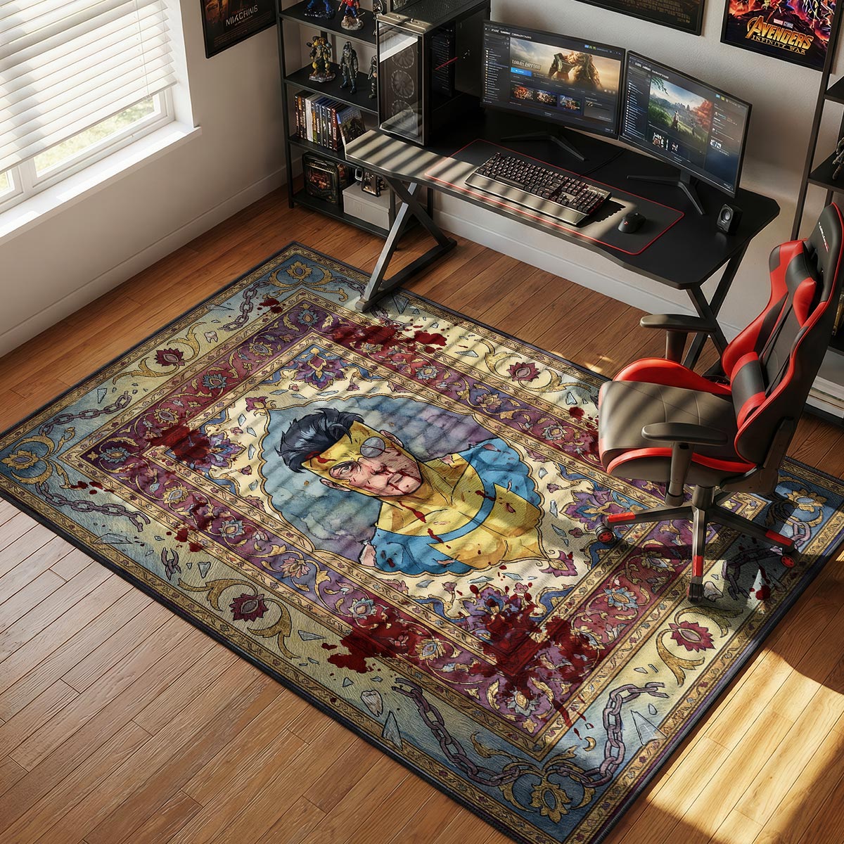 Invincible Battle Damaged Invincible Room rug — main product view