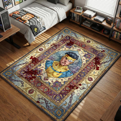Invincible Battle Damaged Rug - Invincible Room Mat