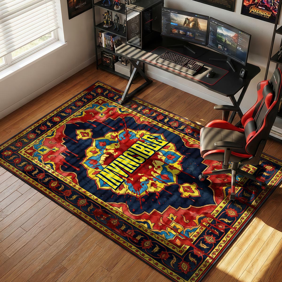 Invincible Bloody Title Card Invincible Room rug — main product view