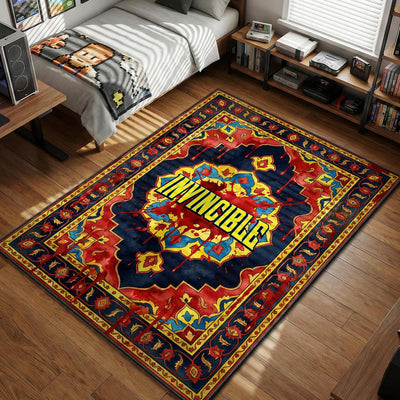 Invincible Bloody Title Card Rug - Invincible Room Mat