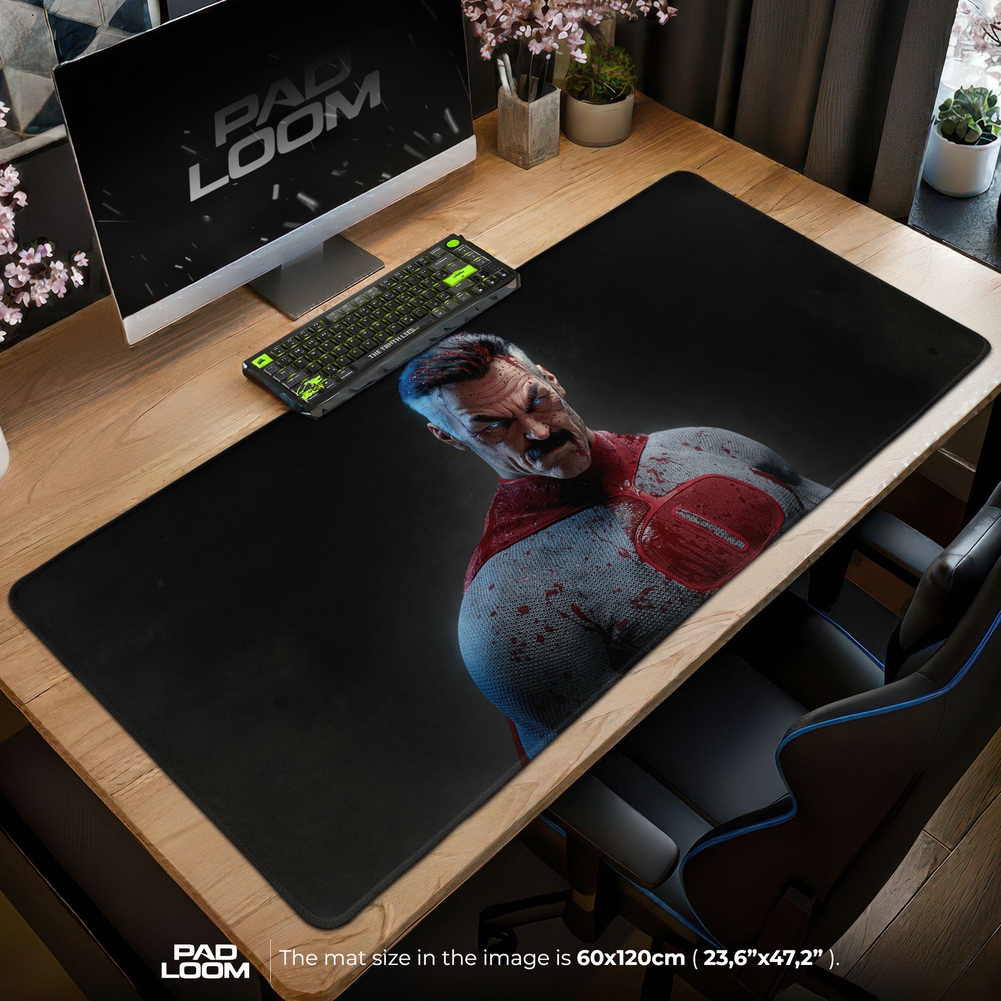 Invincible Mouse Pad - Omni Warrior Gaming Desk Mat Padloom