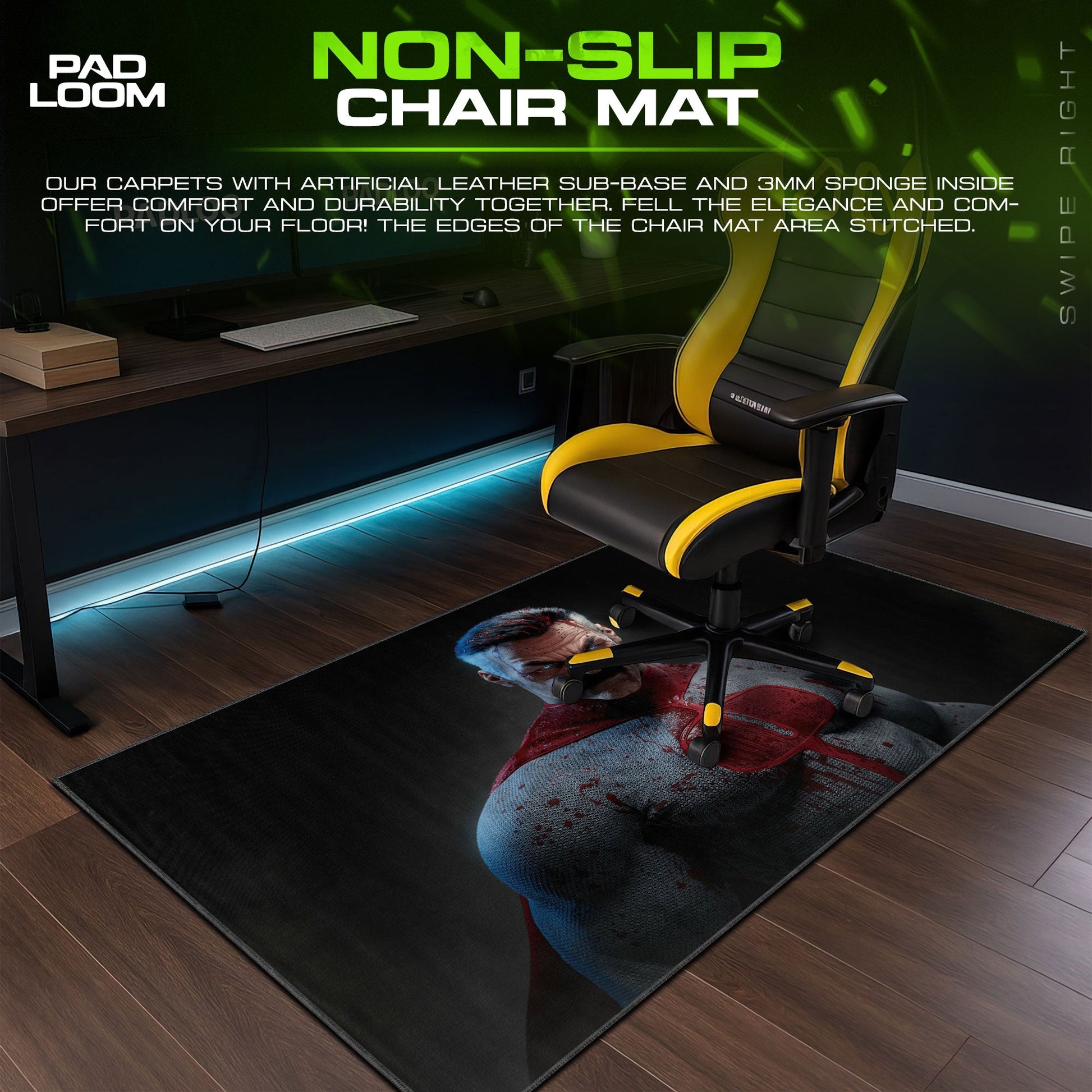 Invincible Mouse Pad - Omni Warrior Gaming Desk Mat Padloom