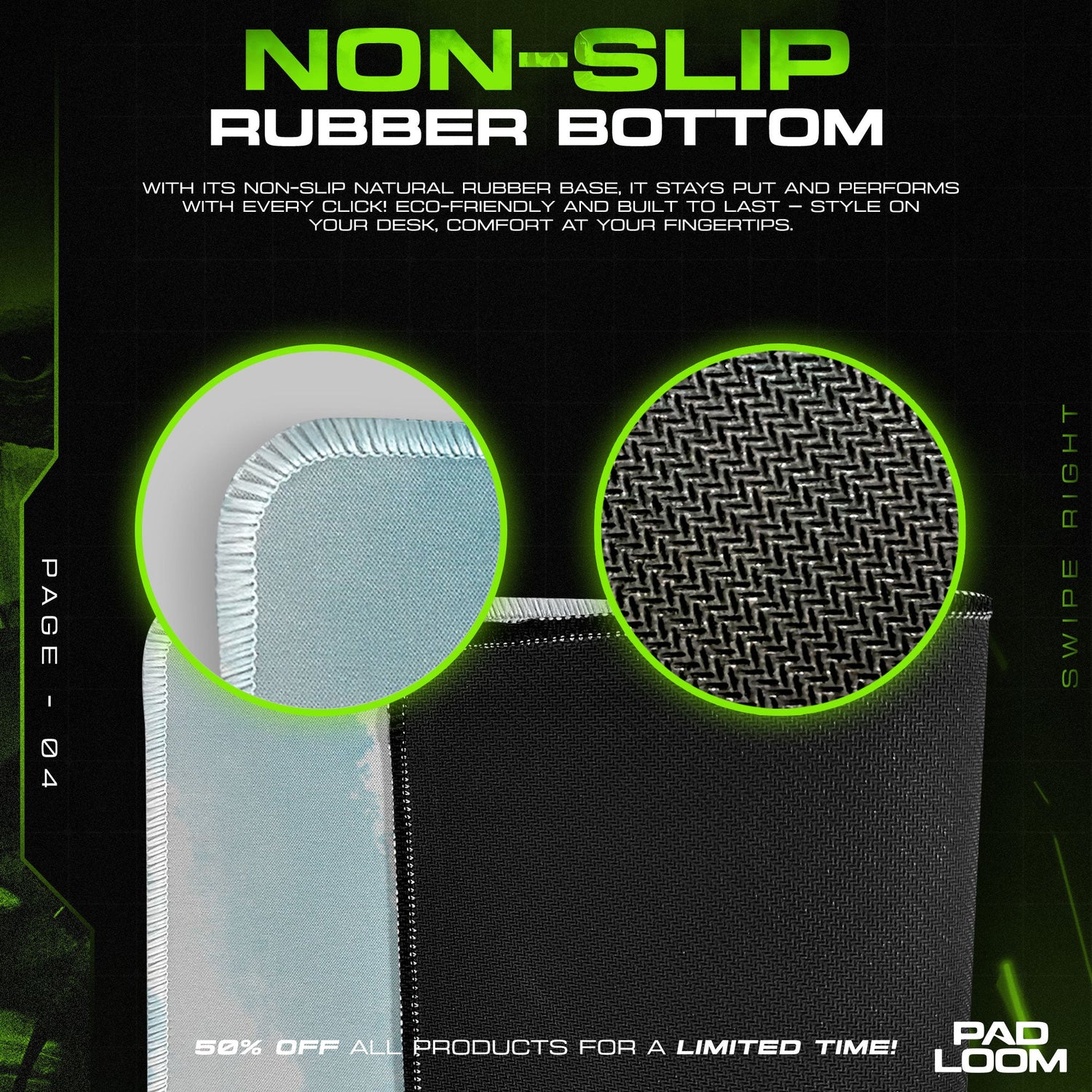 Invincible Mouse Pad - Skybound Hero Gaming Desk Mat Padloom