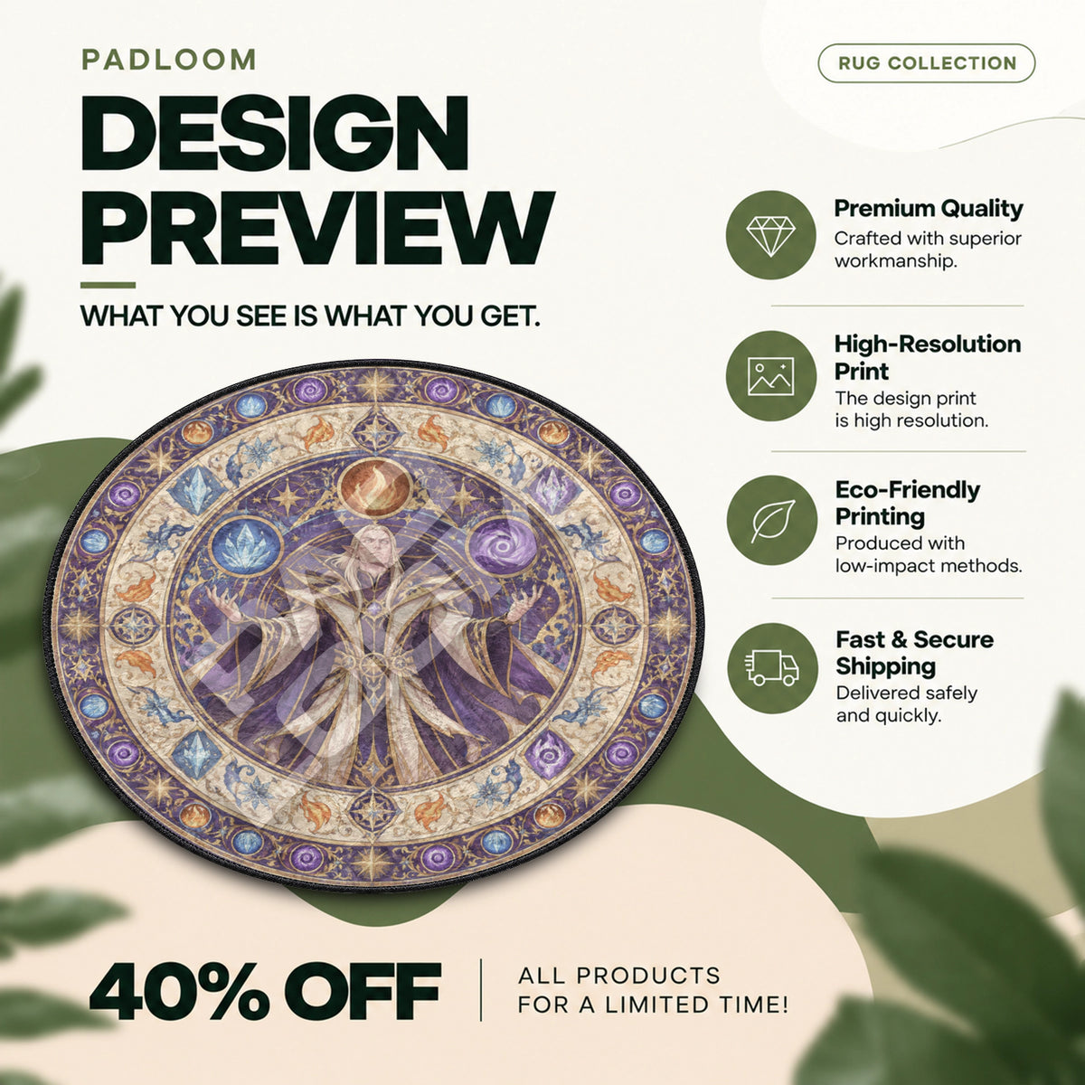 Invoker Conjuring Round Rug - Dota 2 Chair Mat
