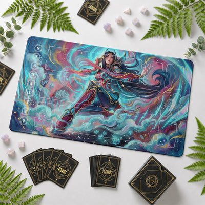 Irelia Lotus Playmat - LoL Riftbound TCG Mat