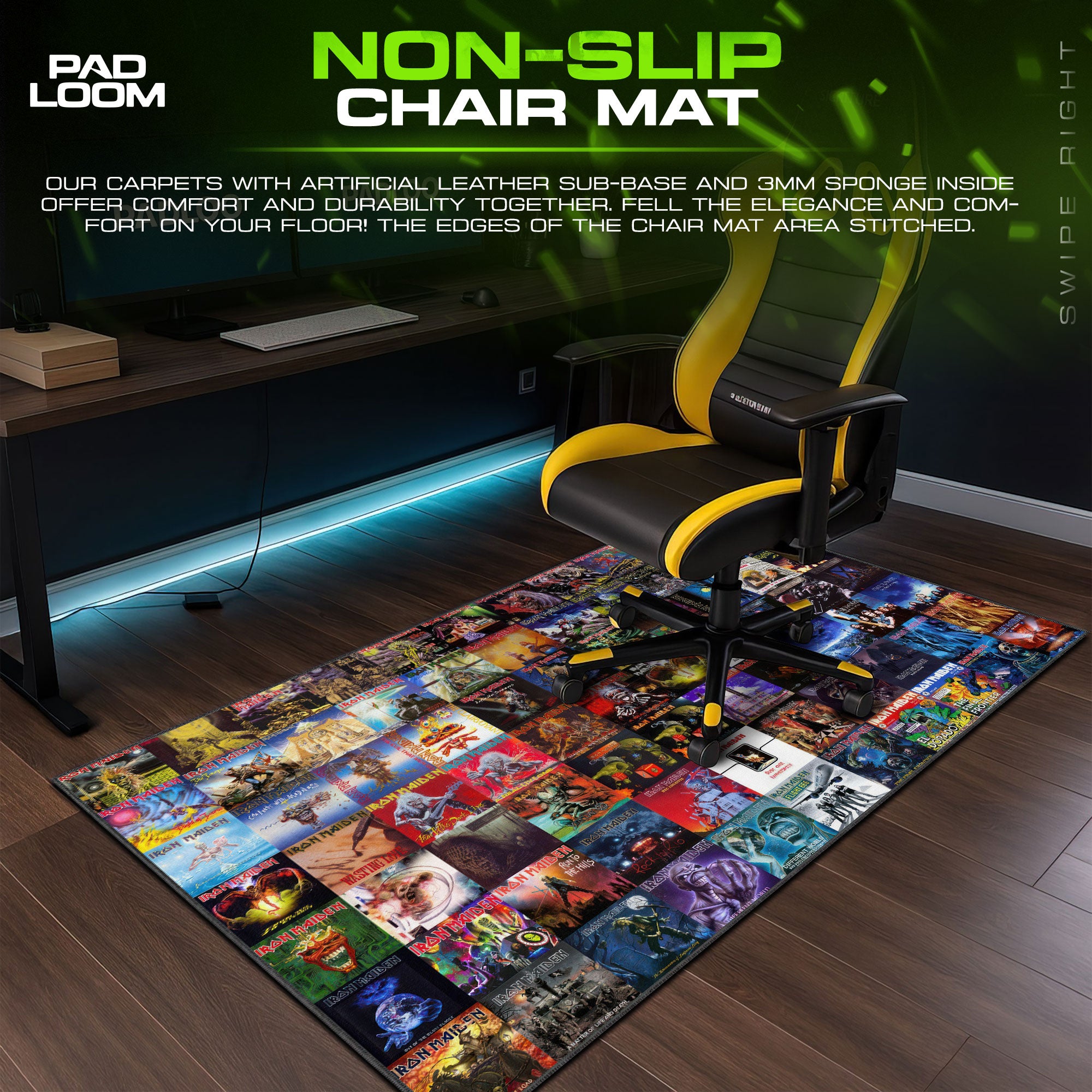 Iron Maiden Mouse Pad - Metal Album Art Desk Mat