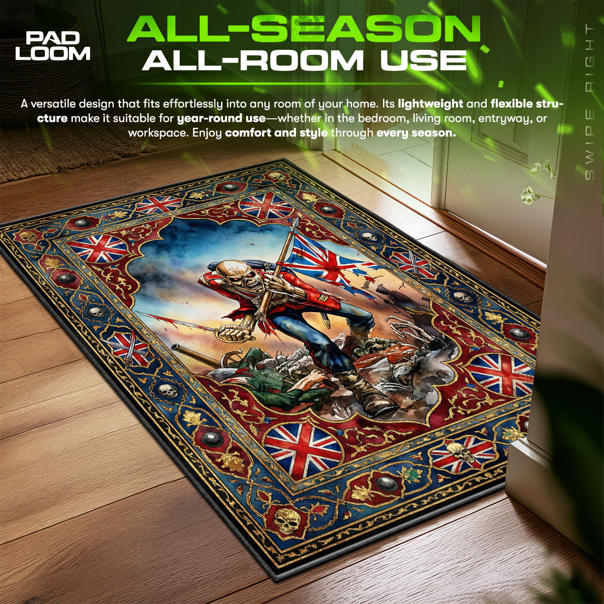 Detailed close-up of Iron rug pattern