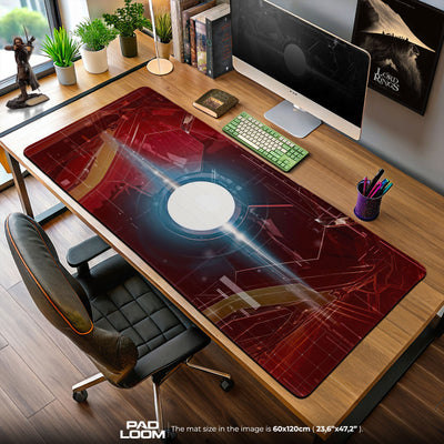 Iron Man Arc Reactor Mouse Pad, Marvel Gamer Desk Mat