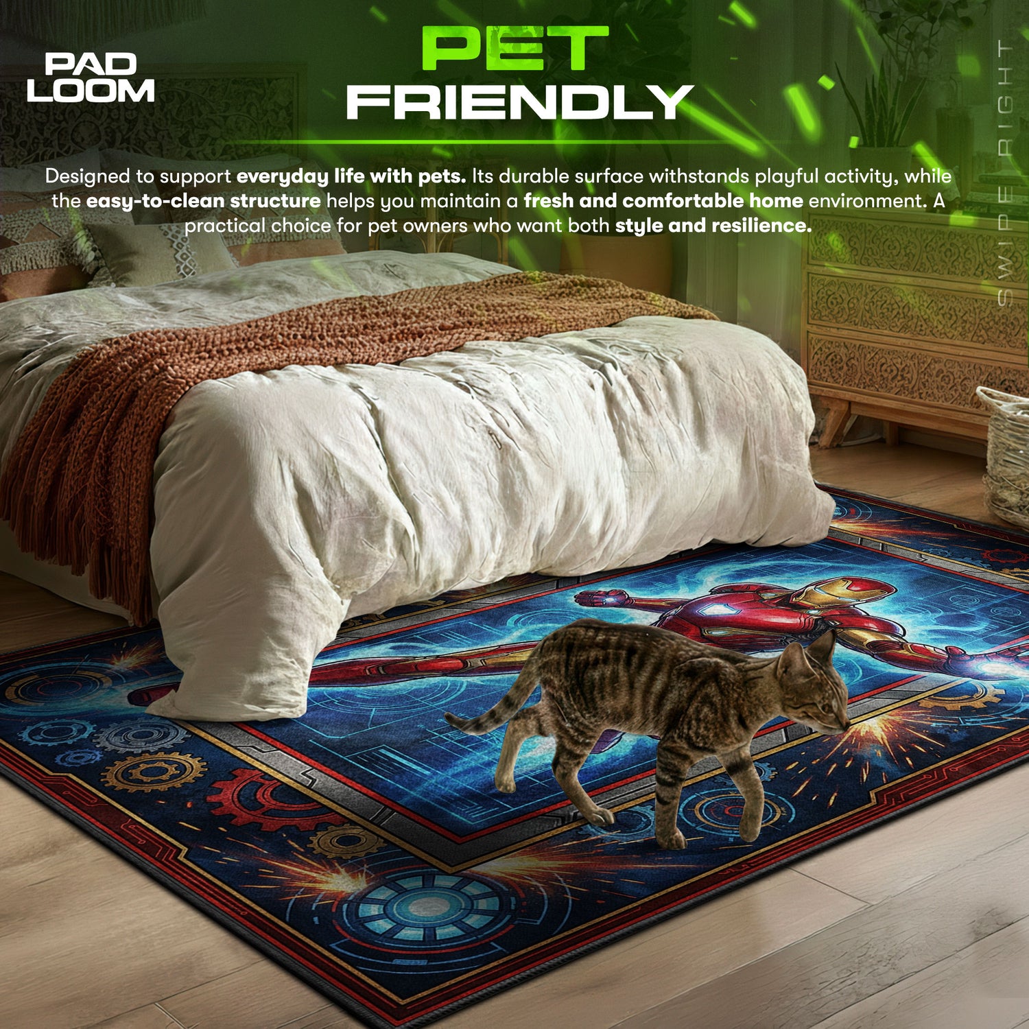 Iron Man Tech Surge Rug - Marvel Rivals Chair Mat