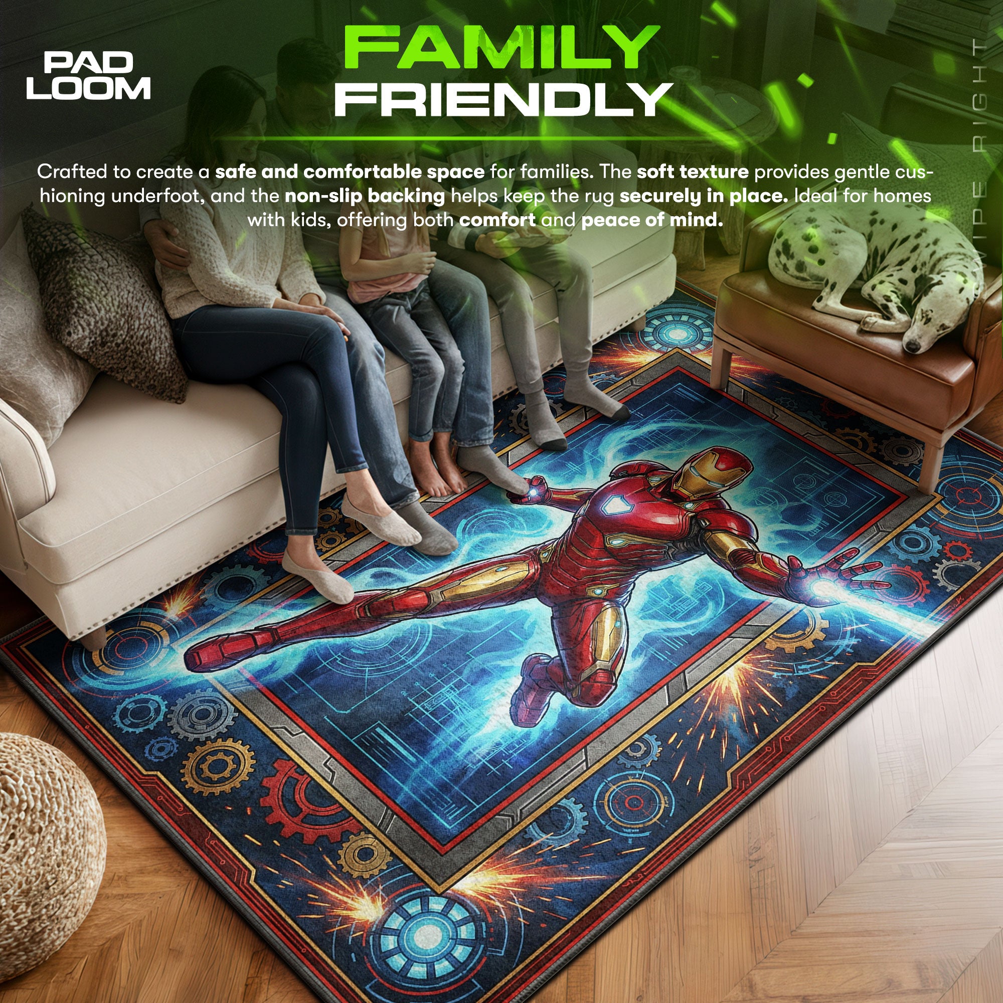Iron Man Tech Surge Rug - Marvel Rivals Chair Mat
