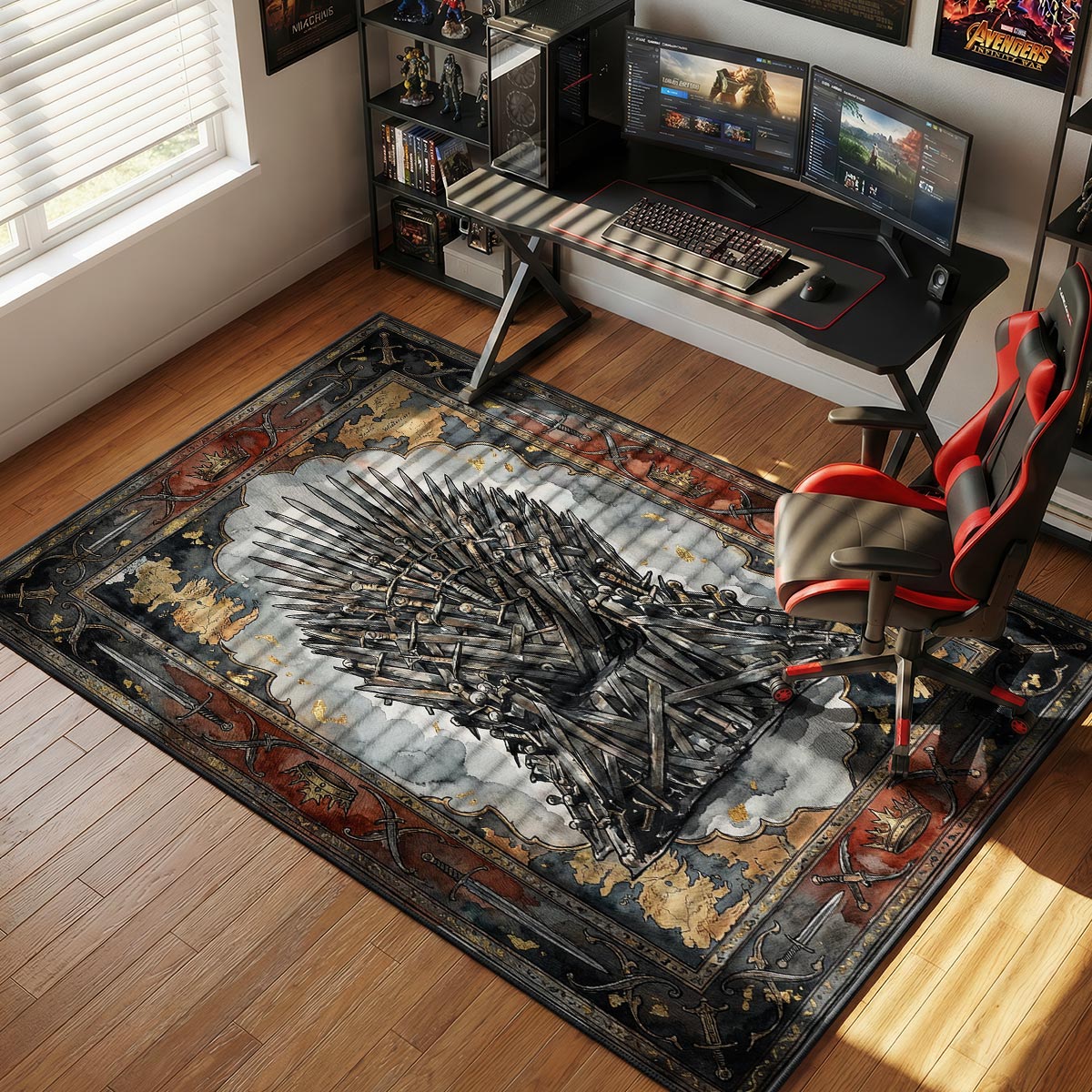 Iron Throne Westeros Map Game Thrones Room rug — main product view