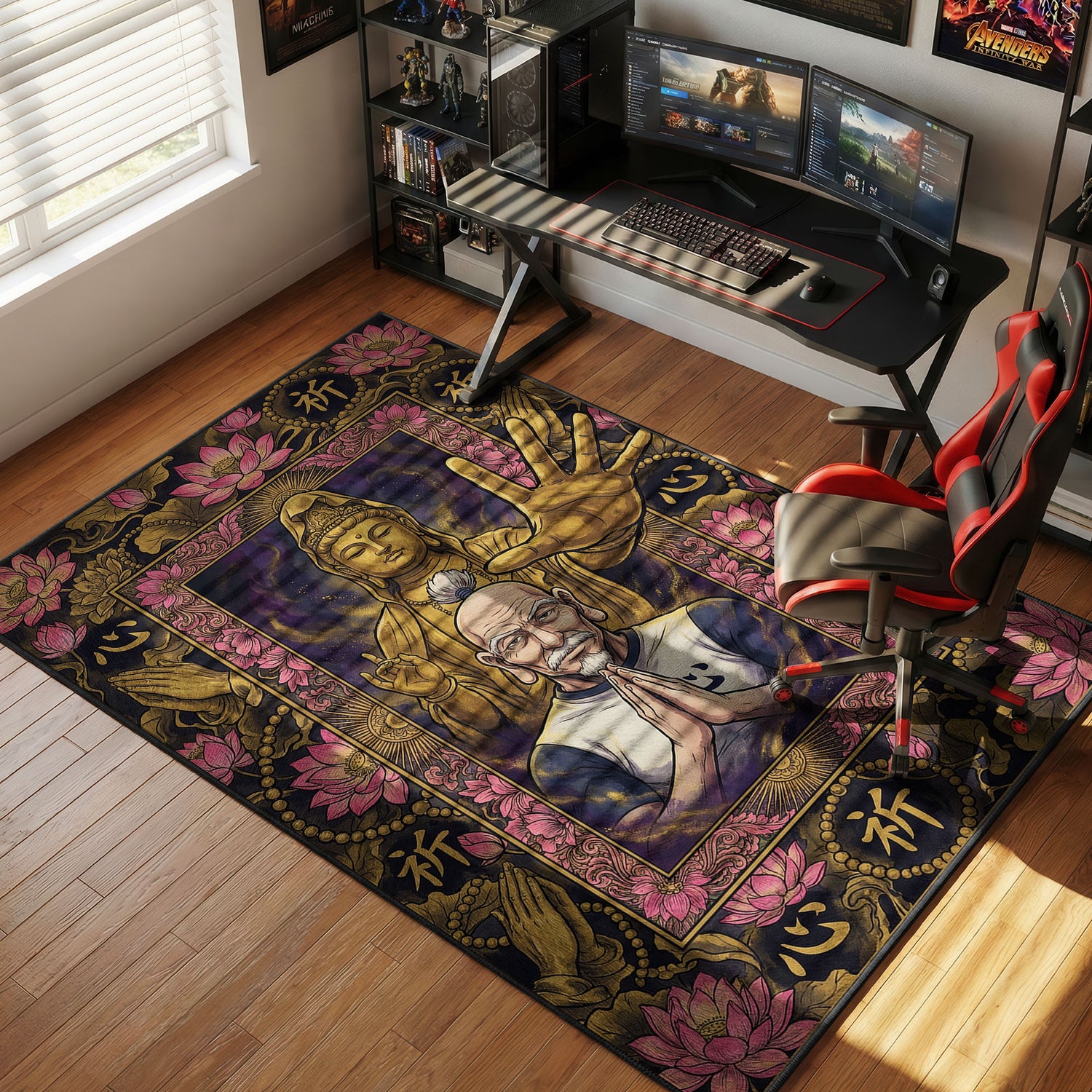 Isaac Netero 100-Type Guanyin Rug - Hunter x Hunter Chair Mat