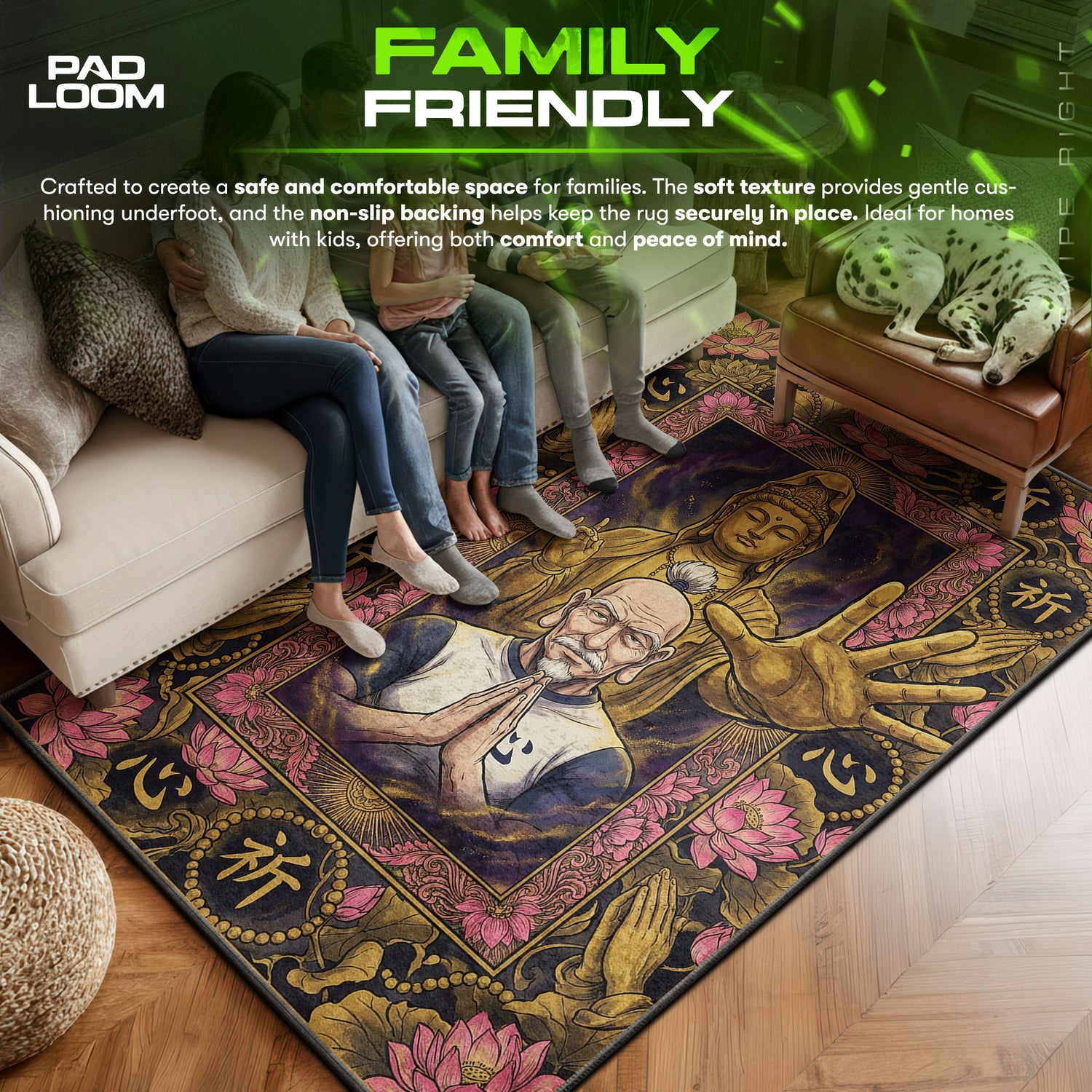 Isaac Netero 100-Type Guanyin Rug - Hunter x Hunter Chair Mat