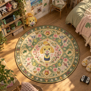 Isabelle Blossom Round Rug - Animal Crossing Chair Mat