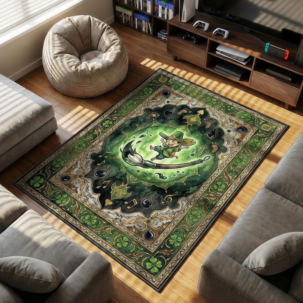 Issun Wandering Artist Rug - Okami Chair Mat