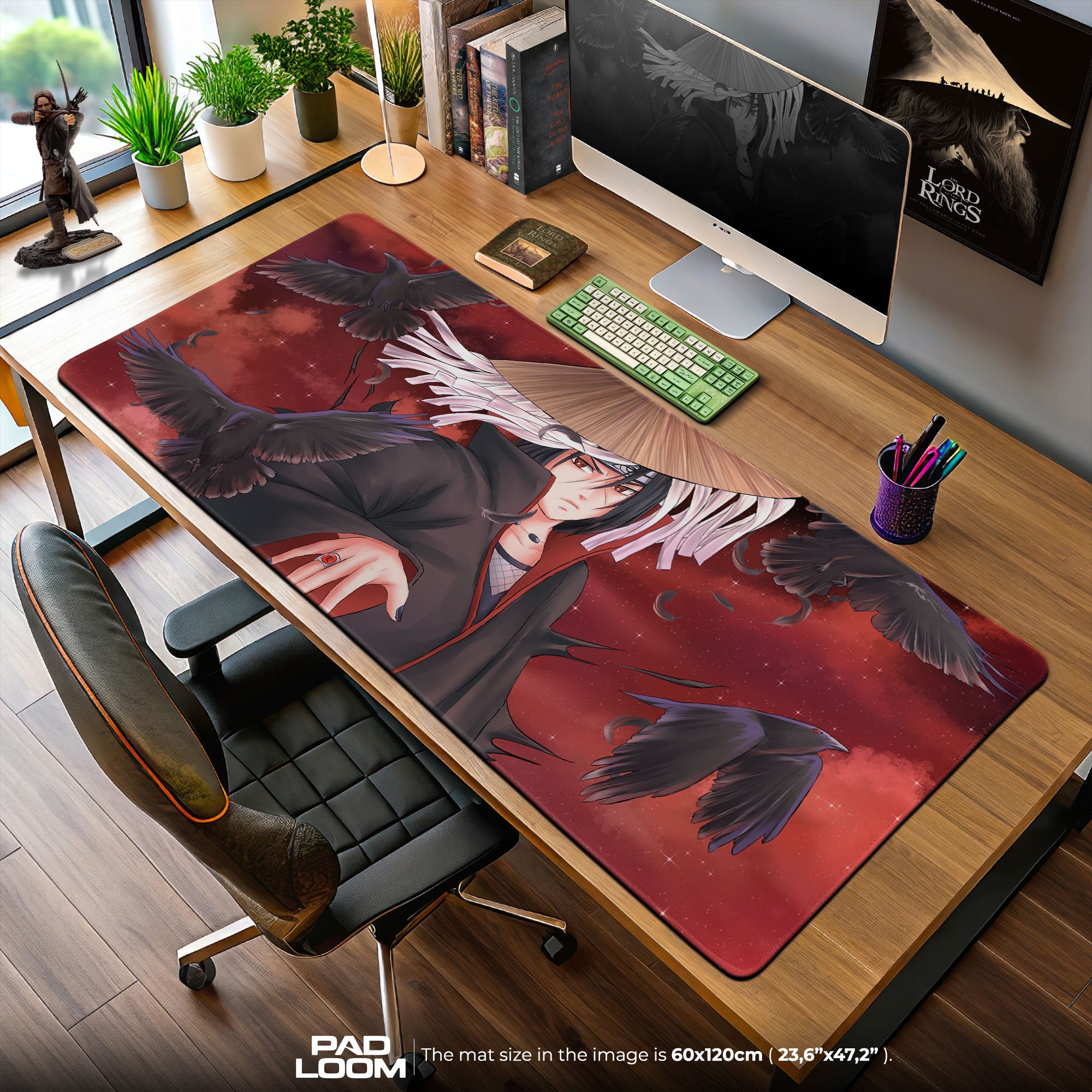 Itachi Crow Cloak Mouse Pad, Naruto Anime Desk Mat